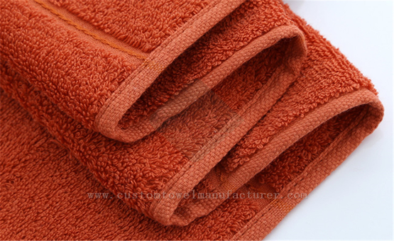 China Bulk Custom Terry orange bath towels Manufacturer